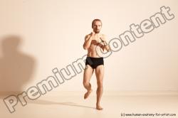 Underwear Martial art Man White Moving poses Slim Short Blond Dynamic poses Academic